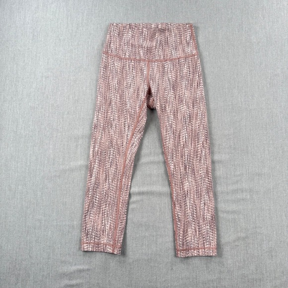 lululemon athletica Pants - Lululemon Wunder Under High-Rise Crop Full on LUON Jacquard Smoky Blush Multi 6